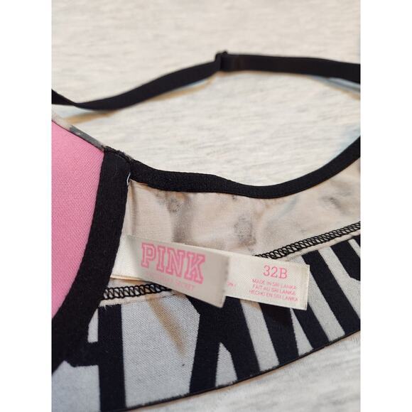 PINK Victoria's Secret Women's Multicolor Push Up Pigeonnant Bra Size 32B - Picture 5 of 6